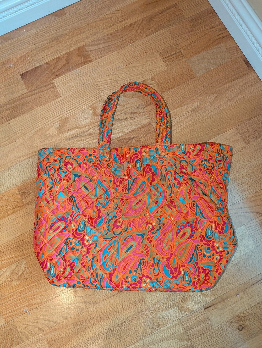 Sally Spring Flare Quilted Tote Paisley Print By Angel Beauty US
